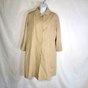 Vintage London Fog Maincoats Tan Lined Trench Coat Womens 8 Petite